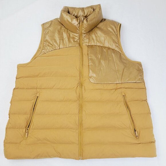 Lululemon Women's Mustard Gold Navigation Stretch Thermal Puffer Vest Size 10 - Picture 2 of 8